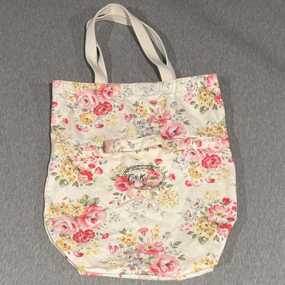 Cath Kidston Floral Canvas Tote with Pink Roses - Inside Pocket